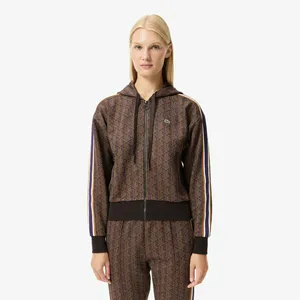 Женская жаккардовая толстовка Lacoste, коричневый, арт. SF7606