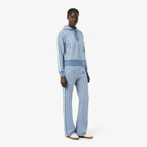 Женские расклешенные спортивные брюки Lacoste, голубой, арт. XF9313