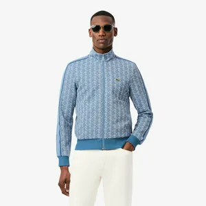 Мужская жаккардовая толстовка Lacoste PARIS с монограммой, голубой, арт. SH1368