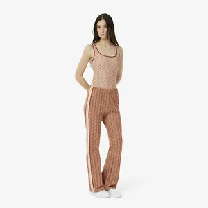 Женские расклешенные спортивные брюки Lacoste, коричневый, арт. XF9313