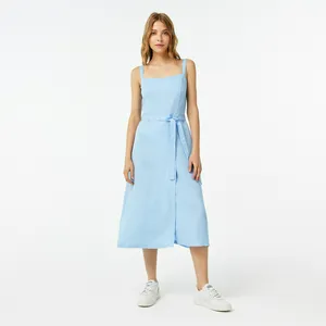 Женское платье Lacoste прямой посадки, голубой, арт. EF0221