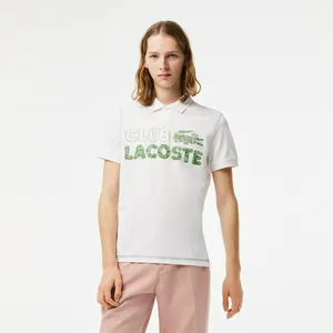 Мужское поло Lacoste из органического хлопка, белый, арт. PH5452