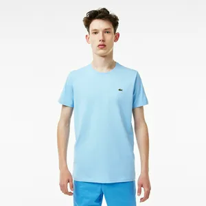 Мужская футболка Lacoste с круглым вырезом, голубой, арт. TH2038