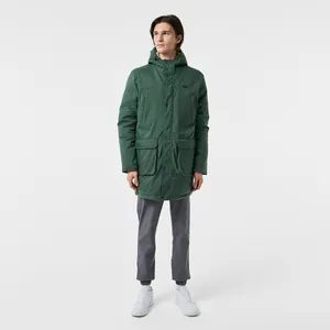 Мужская утеплённая парка Lacoste с капюшоном, зеленый, арт. BH2435