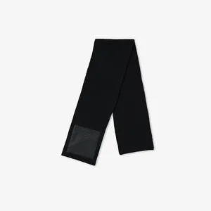 Мужской шерстяной шарф Lacoste, черный, арт. RE2407