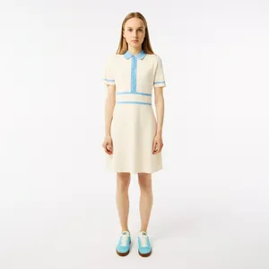 Женское платье Lacoste Contrast Seam, белый, арт. EF0231P