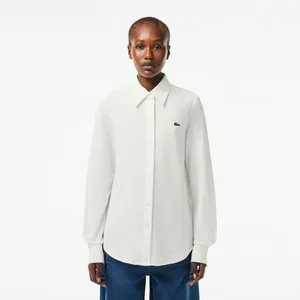 Женская хлопковая рубашка Lacoste, белый, арт. CF9459