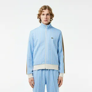 Мужская жаккардовая толстовка Lacoste PARIS с монограммой, голубой, арт. SH1368