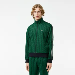 Мужская жаккардовая толстовка Lacoste PARIS с монограммой, зеленый, арт. SH1368