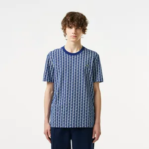 Мужская футболка Lacoste из эластичного хлопка, голубой, арт. TH2410