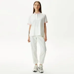Женские брюки-джоггеры Lacoste с логотипом, белый, арт. HF0405