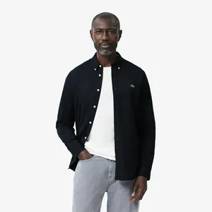 Мужская хлопковая рубашка Lacoste, черный, арт. CH2933