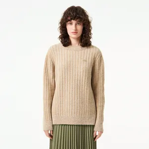 Женский шерстяной свитер Lacoste, бежевый, арт. AF2516