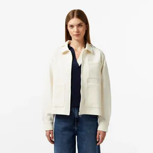 Женская рубашка Lacoste на молнии, белый, арт. CF2511