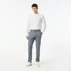 Брюки Lacoste из льна и хлопка, синий, арт. HH0218