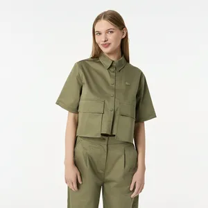 Женская рубашка Lacoste, хаки, арт. CF0516