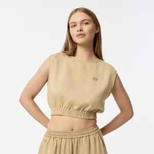 Рубашка Lacoste льняная, бежевый, арт. QF0509