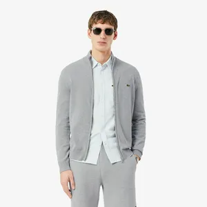 Мужской свитер Lacoste на молнии из органического хлопка, серый, арт. AH1957