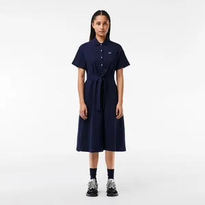 Платье Lacoste с поясом, синий, арт. EF7923