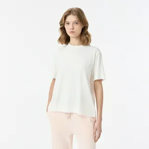 Женская хлопковая футболка Lacoste, белый, арт. TF0503
