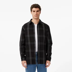 Мужская рубашка Lacoste в клетку, черный, арт. CH2629