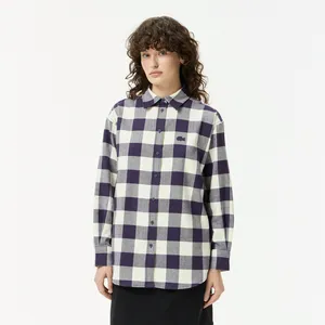 Женская рубашка Lacoste в клетку, фиолетовый, арт. CF2640