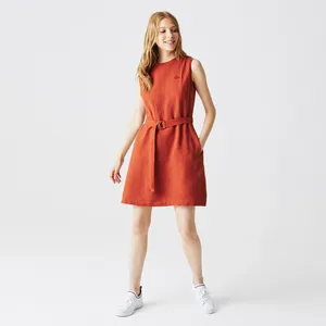 Платье Lacoste без рукавов с круглым вырезом, красный, арт. EF0117