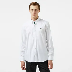 Мужская хлопковая рубашка Lacoste, белый, арт. CH2509