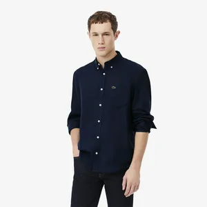 Рубашка Lacoste льняная стандартного кроя, синий, арт. CH5692