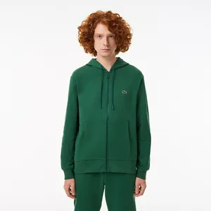 Флисовая толстовка Lacoste на молнии, зеленый, арт. SH9626T