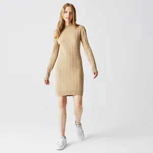 Платье Lacoste с длинными рукавами, коричневый, арт. EF2163