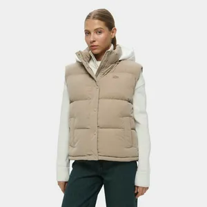 Жилет Lacoste стёганый с капюшоном, бежевый, арт. BF2413E