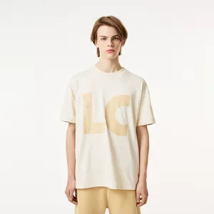 Хлопковая футболка Lacoste, бежевый, арт. TH0420