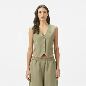 Блузка-жилетка Lacoste, хаки, арт. QF0519