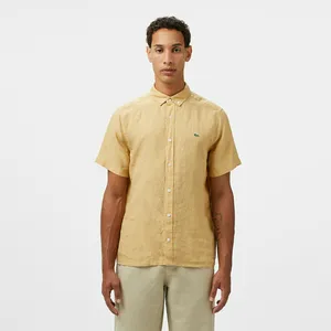 Рубашка Lacoste льняная, бежевый, арт. CH5699T