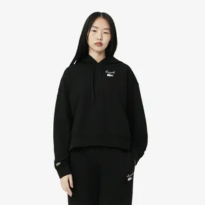 Толстовка женская Lacoste Флис Оверсайз, черный, арт. SF2649