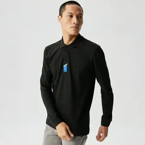 Поло Lacoste с длинным рукавом, черный, арт. PH2305