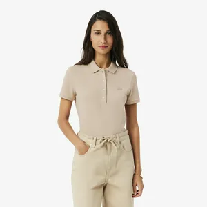 Поло женское Lacoste, бежевый, арт. PF5462