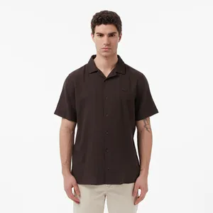 Рубашка Lacoste свободного кроя, коричневый, арт. CH0446