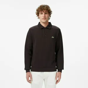 Толстовка Lacoste с воротником-поло, коричневый, арт. SH5781