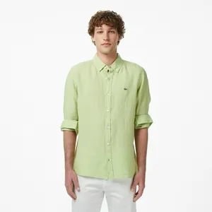 Рубашка Lacoste льняная, зеленый, арт. CH5692T