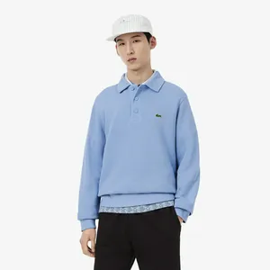 Толстовка Lacoste с воротником-поло, голубой, арт. SH5781