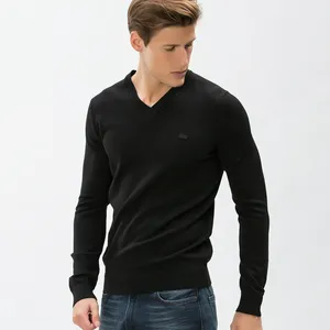 Свитер Lacoste с v-образным вырезом, черный, арт. AH2987