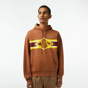 Худи Lacoste свободного кроя, коричневый, арт. SH4982