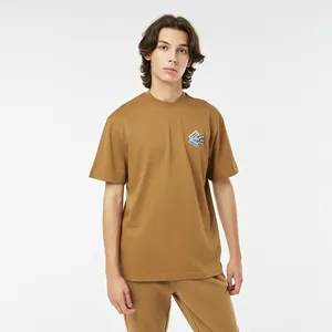 Футболка Lacoste из плотного хлопка, коричневый, арт. TH2059