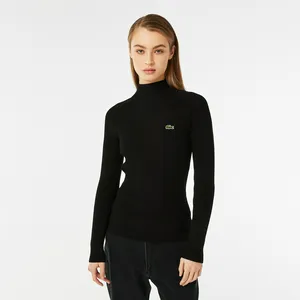 Женский свитер-водолазка Lacoste, черный, арт. AF2419