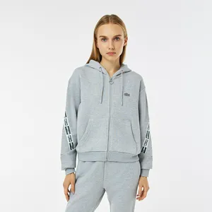 Толстовка женская Lacoste укороченная, серый, арт. SF2421