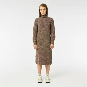 Платье Lacoste с высоким воротом, коричневый, арт. EF2415