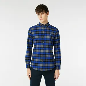 Рубашка мужская Lacoste клетчатая, синий, арт. CH2338R