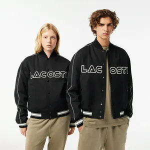 Куртка-бомбер Lacoste из хлопкового твила, черный, арт. BH3623